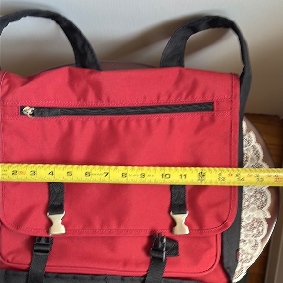 Kenneth Cole Reaction Red and Black Messenger Bag - Picture 10 of 12